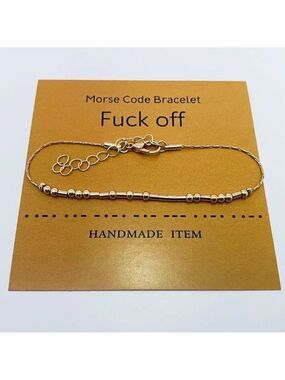 ($8) F*ck Off Morse Code Bracelet